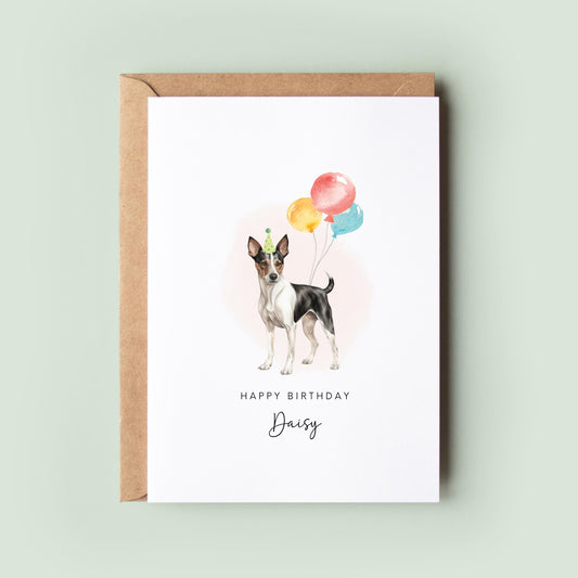 Rat Terrier, Birthday Card from the Dog, Birthday Card for Dog Dad, Birthday Card for Dog Mum, Pet Card, From the Dog