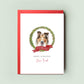 Rough Collie Personalised Dog Christmas Card