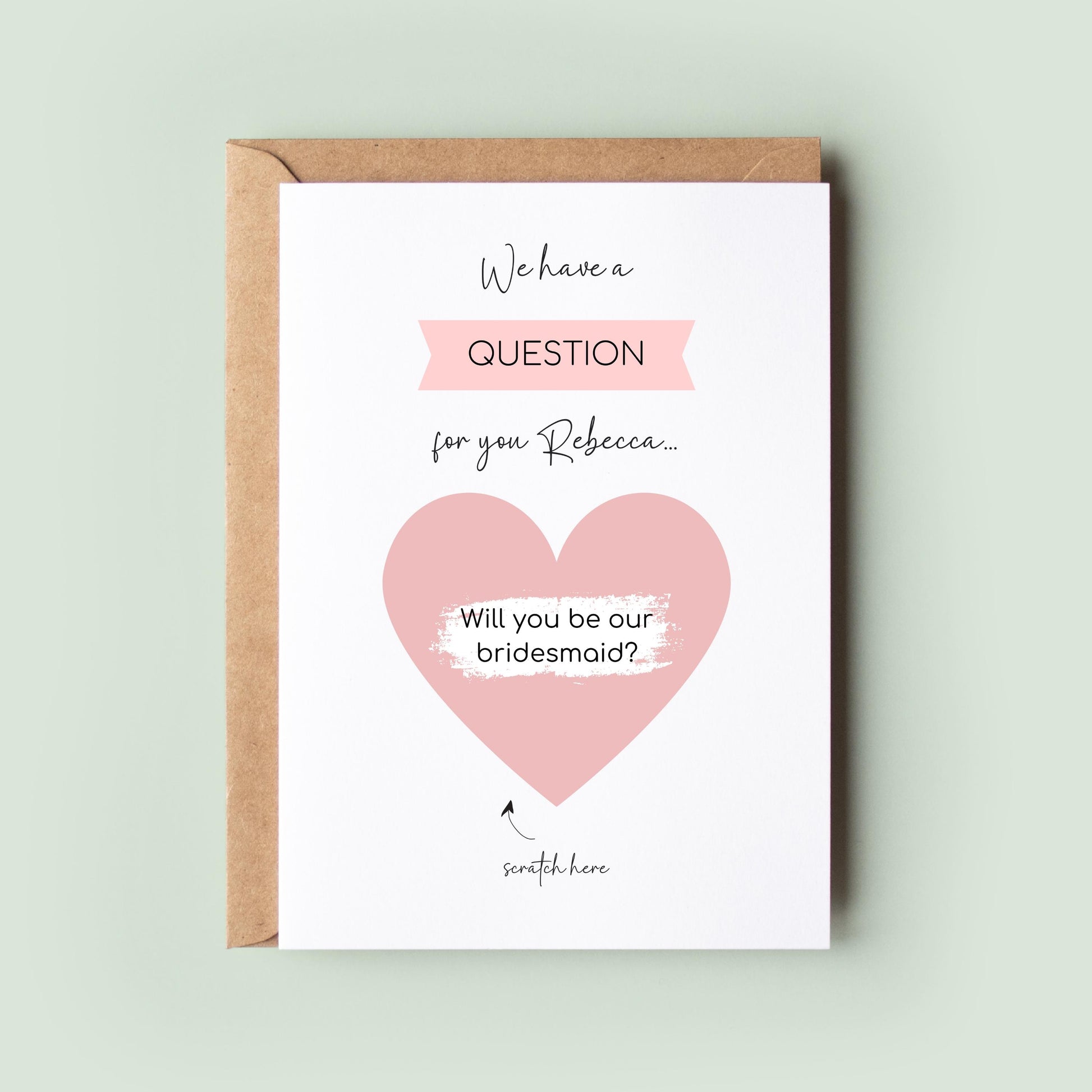 Bridesmaid Scratch Off Card, Will You Be My Bridesmaid Card, Bridesmaid Proposal Card, Wedding Card, Scratch Card, Bridesmaid Gift