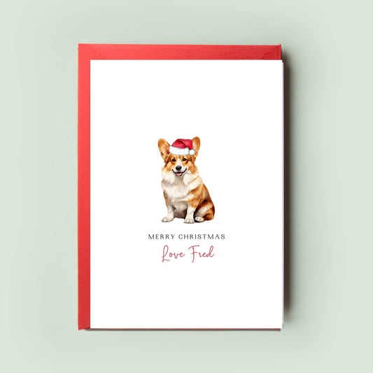 Corgi Christmas Card - A Pawsome Greeting from the Dog, Perfect for Dog Dad & Mum, Unique Pet Card, Spread Cheer with the Charming Corgi