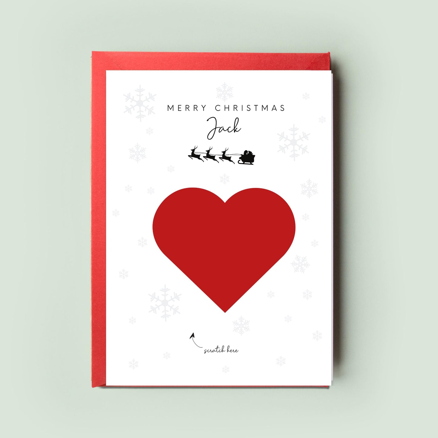 Scratch & Reveal Christmas Card Personalised Scratch Card Gift