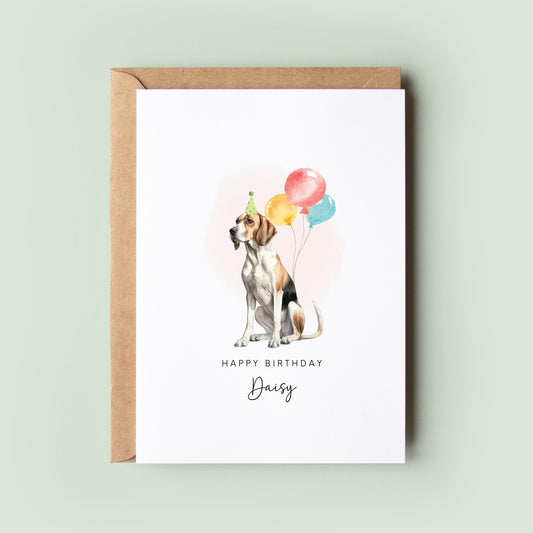 Foxhound Dog Birthday Card from the Dog, Birthday Card for Dog Dad, Birthday Card for Dog Mum, Pet Card, From the Dog