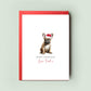 French Bulldog Christmas Card from the Dog, Festive Greeting Card for Dog Dad & Dog Mum, Special Love From Your Frenchie, Unique Pet Card