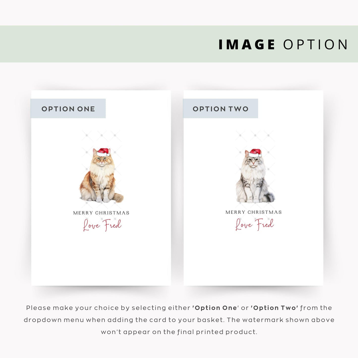 Siberian Cat Christmas Card from the Cat, Christmas Card for Cat Dad, Christmas Card for Cat Mum, Pet Card, From the Cat, To the Cat