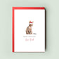 Sphynx Cat Illustration Christmas Card