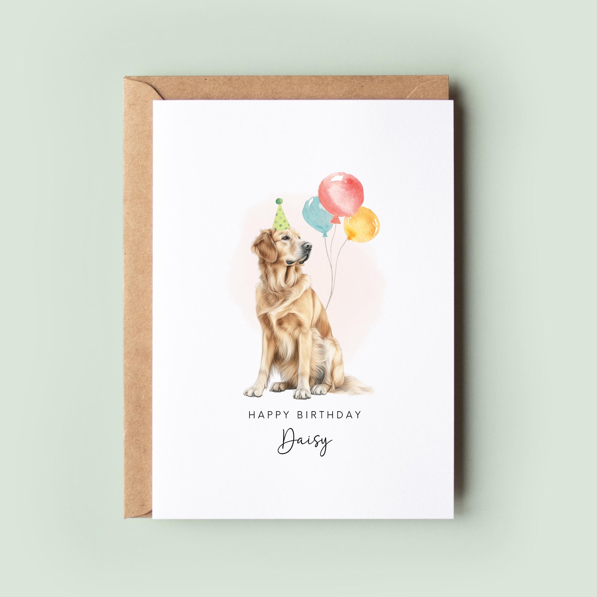 Golden Retriever Birthday Card from the Dog, Birthday Card for Dog Dad, Birthday Card for Dog Mum, Pet Card, From the Dog