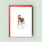 Staffordshire Bull Terrier Pet Christmas Card