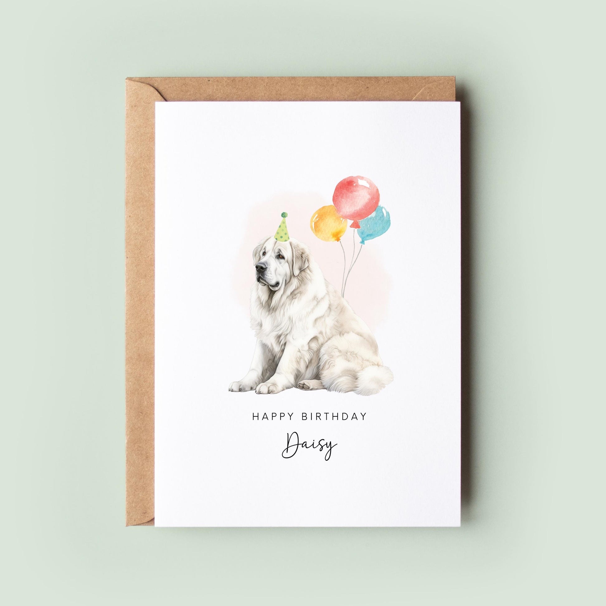 Great Pyrenees Dog Birthday Card from the Dog, Birthday Card for Dog Dad, Birthday Card for Dog Mum, Pet Card, Card From the Dog