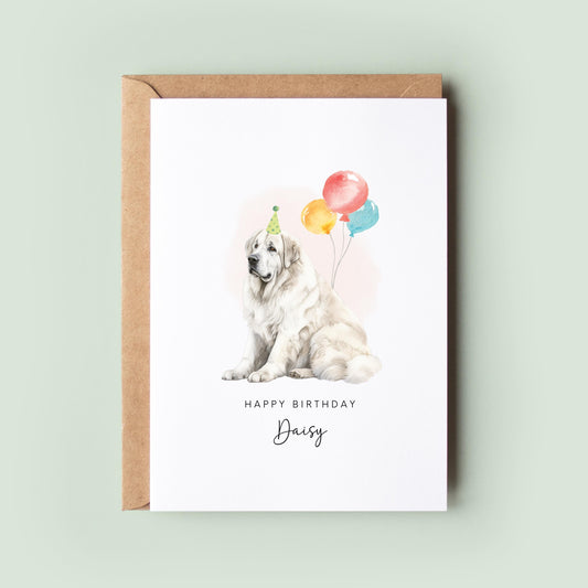 Great Pyrenees Dog Birthday Card from the Dog, Birthday Card for Dog Dad, Birthday Card for Dog Mum, Pet Card, Card From the Dog