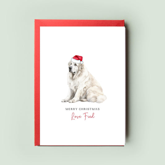 Great Pyrenees Christmas Card from the Dog, Christmas Card for Dog Dad, Christmas Card for Dog Mum, Pet Card, From the Dog, Festive Pet Card