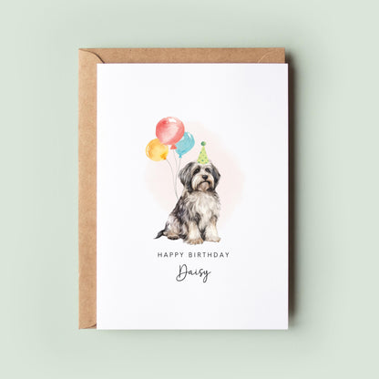 Havanese Dog Birthday Card from the Dog for Dog Lovers