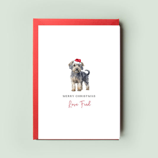 Yorkipoo Dog Christmas Card from the Dog, Christmas Card for Dog Dad, Christmas Card for Dog Mum, Pet Card, From the Dog, To the Dog