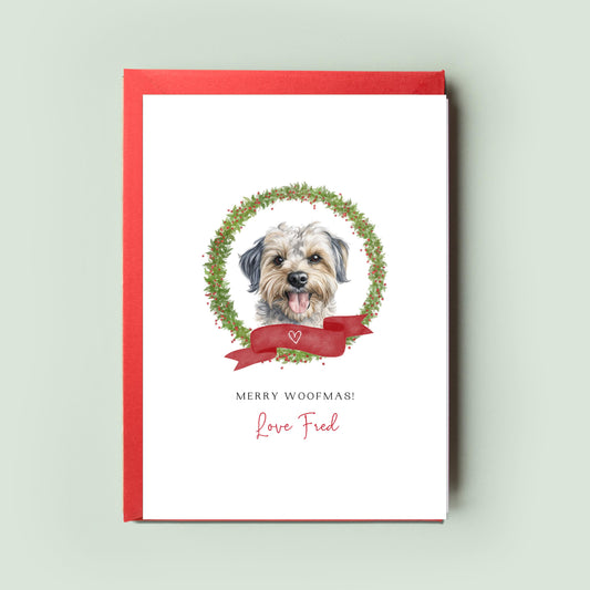 Yorkipoo Dog Christmas Card from the Dog, Christmas Card for Dog Dad, Christmas Card for Dog Mum, Pet Card, From the Dog, To the Dog