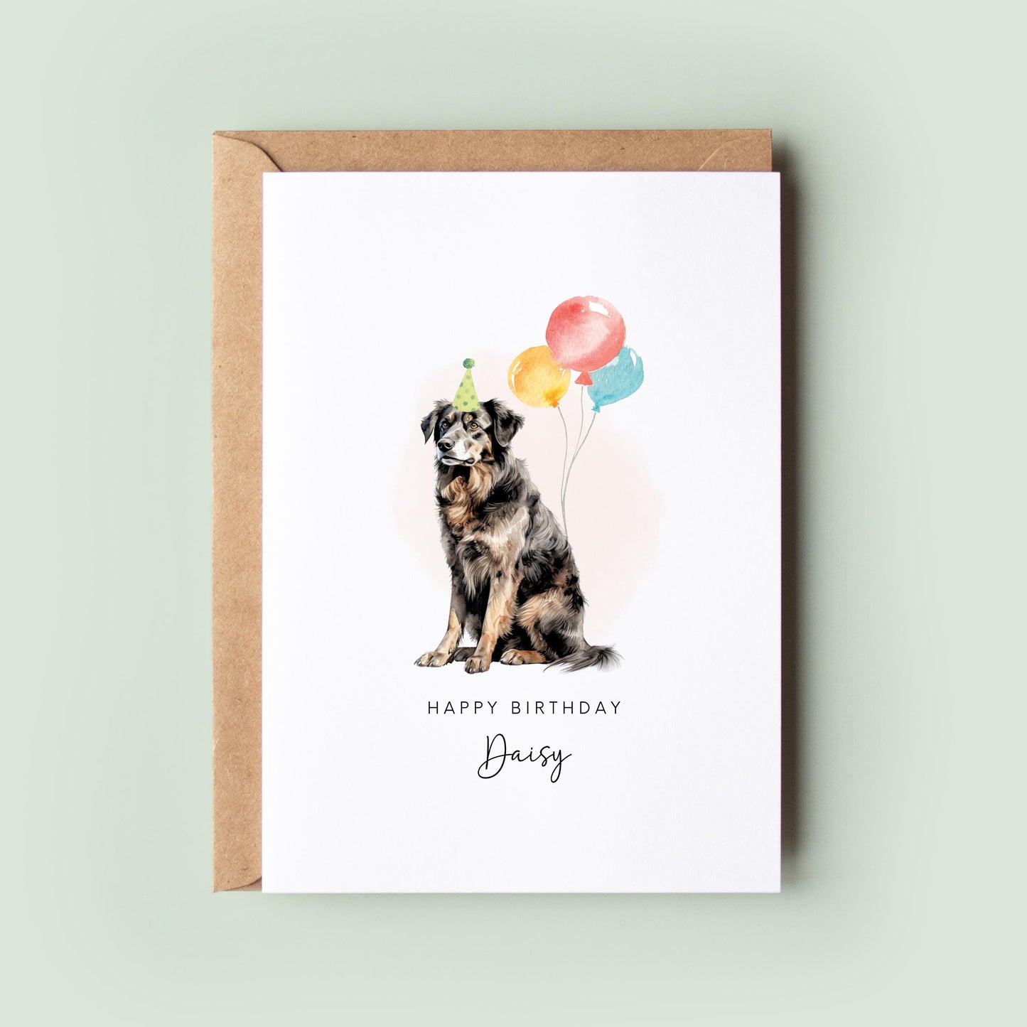 Hovawart Birthday Card from the Dog, Birthday Card for Dog Dad, Birthday Card for Dog Mum, Pet Card, From the Dog, Pet Illustration