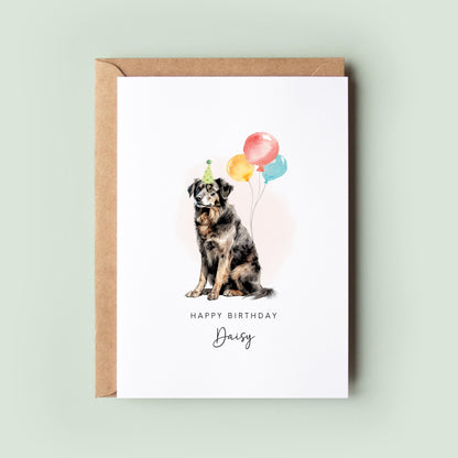 Hovawart Birthday Card from the Dog, Birthday Card for Dog Dad, Birthday Card for Dog Mum, Pet Card, From the Dog, Pet Illustration