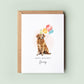 Hovawart Birthday Card from the Dog, Birthday Card for Dog Dad, Birthday Card for Dog Mum, Pet Card, From the Dog, Pet Illustration