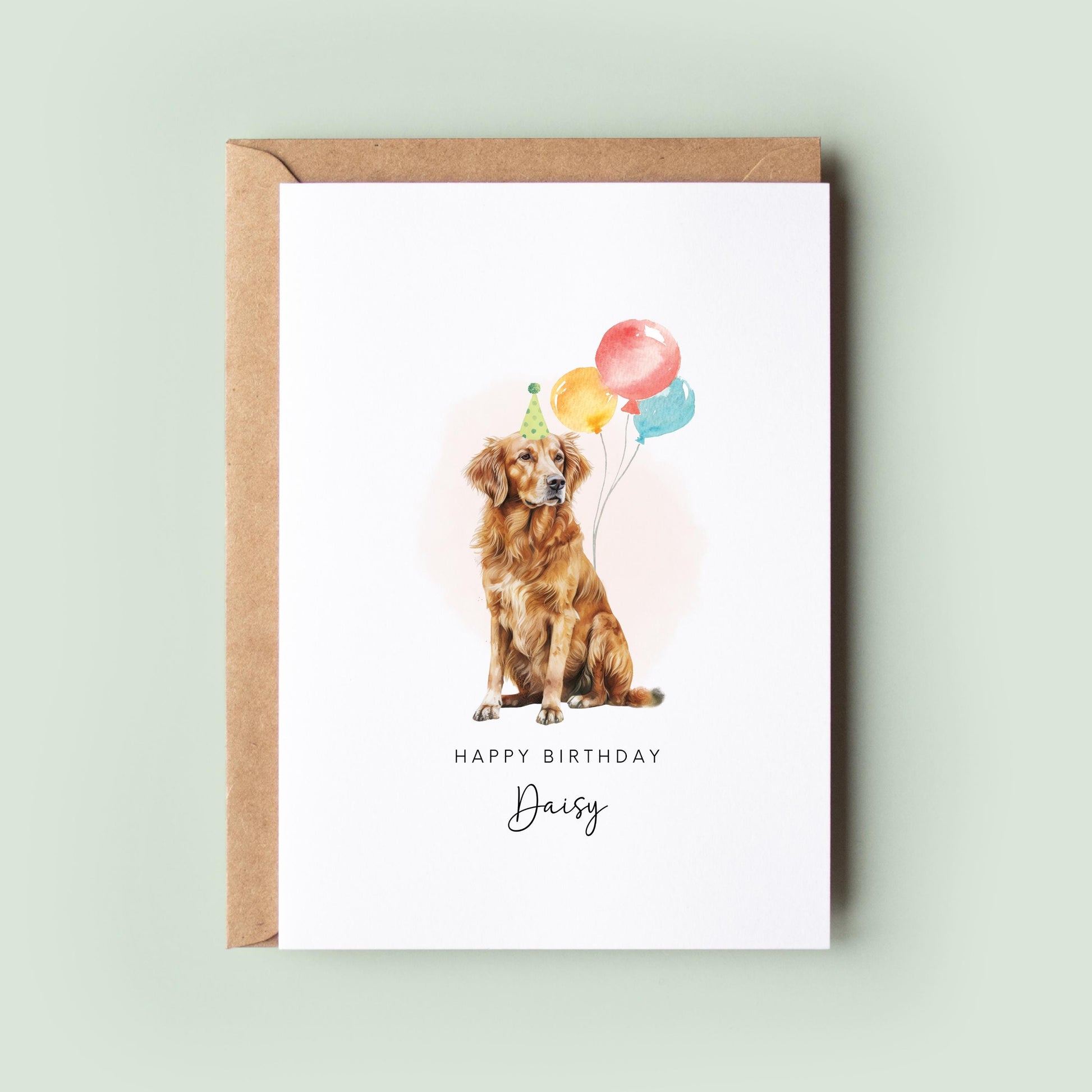 Hovawart Birthday Card from the Dog, Birthday Card for Dog Dad, Birthday Card for Dog Mum, Pet Card, From the Dog, Pet Illustration