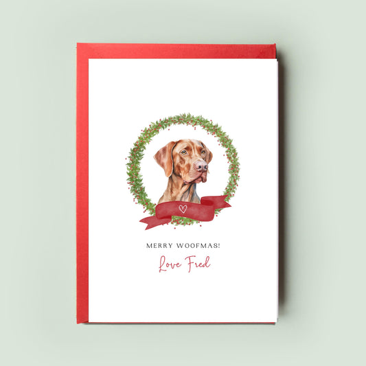 Hungarian Vizsla Christmas Card: Heartwarming Wishes from the Dog - Perfect for Dog Dad & Mum, Special Pet Holiday Card, Dog Christmas Card