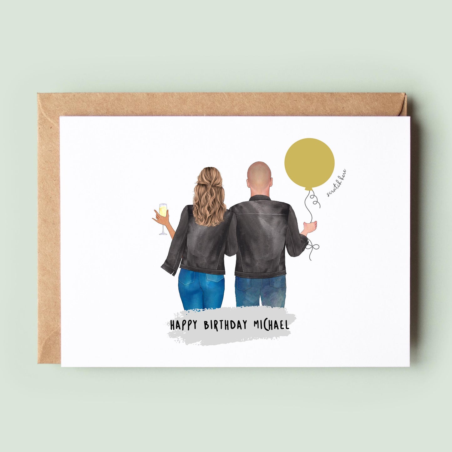 Personalised Male Best Friend Scratch Card Gift Birthday