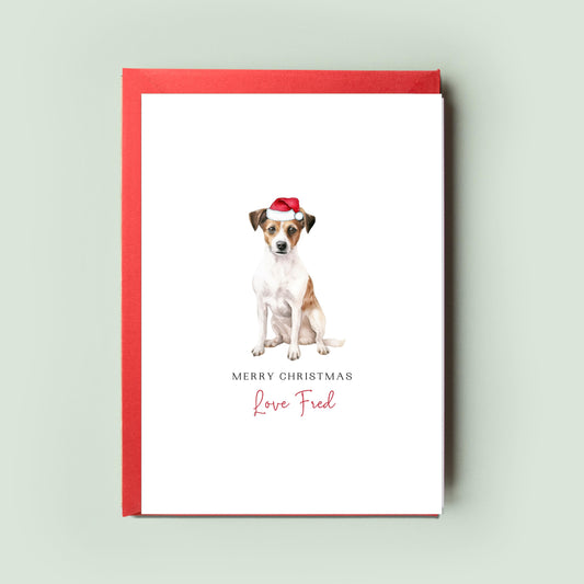 Jack Russell Christmas Card, A Festive Note from the Dog to Dog Dad Mum, Special Pet Card, Ideal Card for Jack Russell Lovers, From the Dog