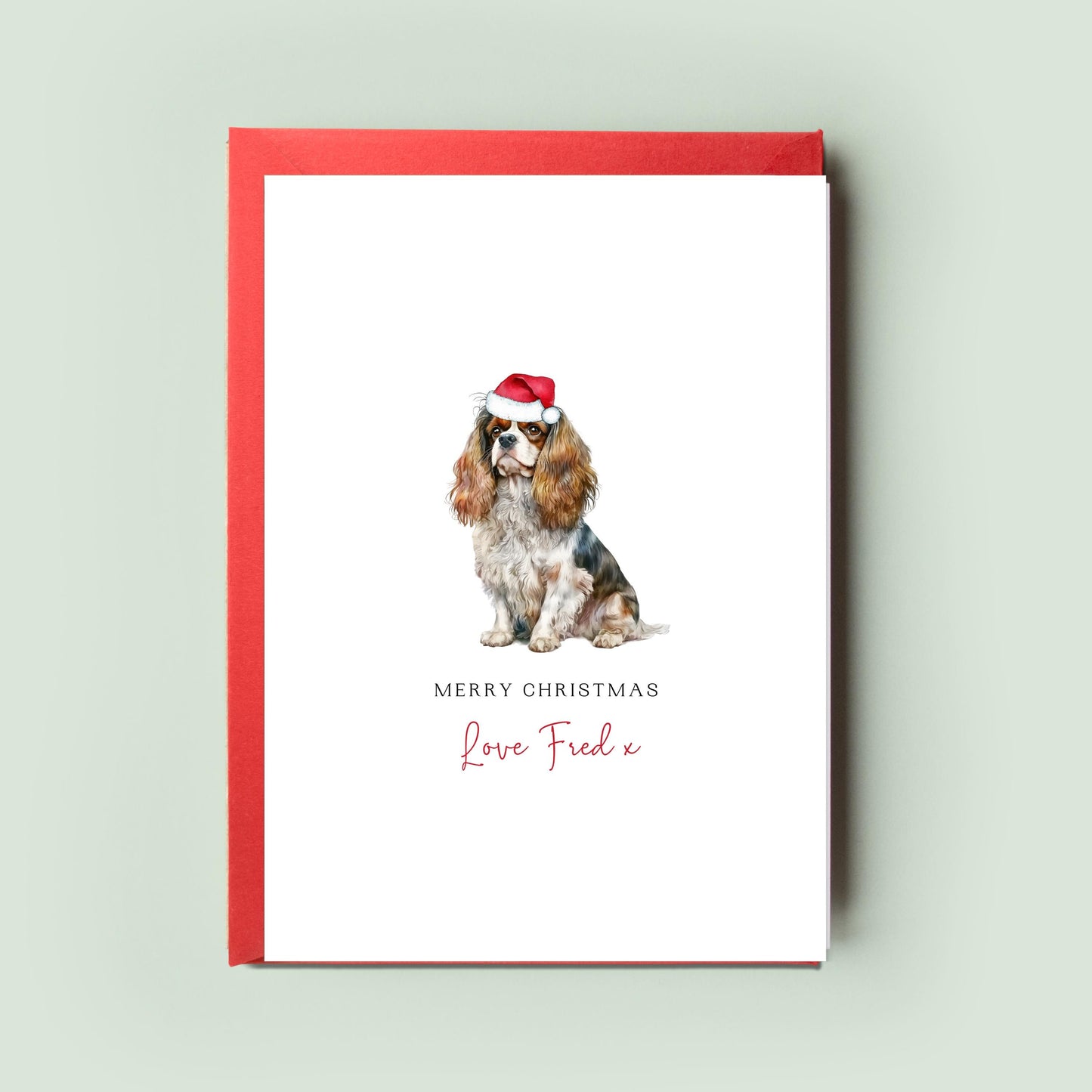 King Charles Cavalier Christmas Card, Heartfelt Greetings from the Dog, Perfect for Dog Dad & Mum, From Your Loyal Companion, Pet Christmas