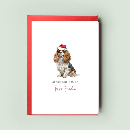 King Charles Cavalier Christmas Card, Heartfelt Greetings from the Dog, Perfect for Dog Dad & Mum, From Your Loyal Companion, Pet Christmas