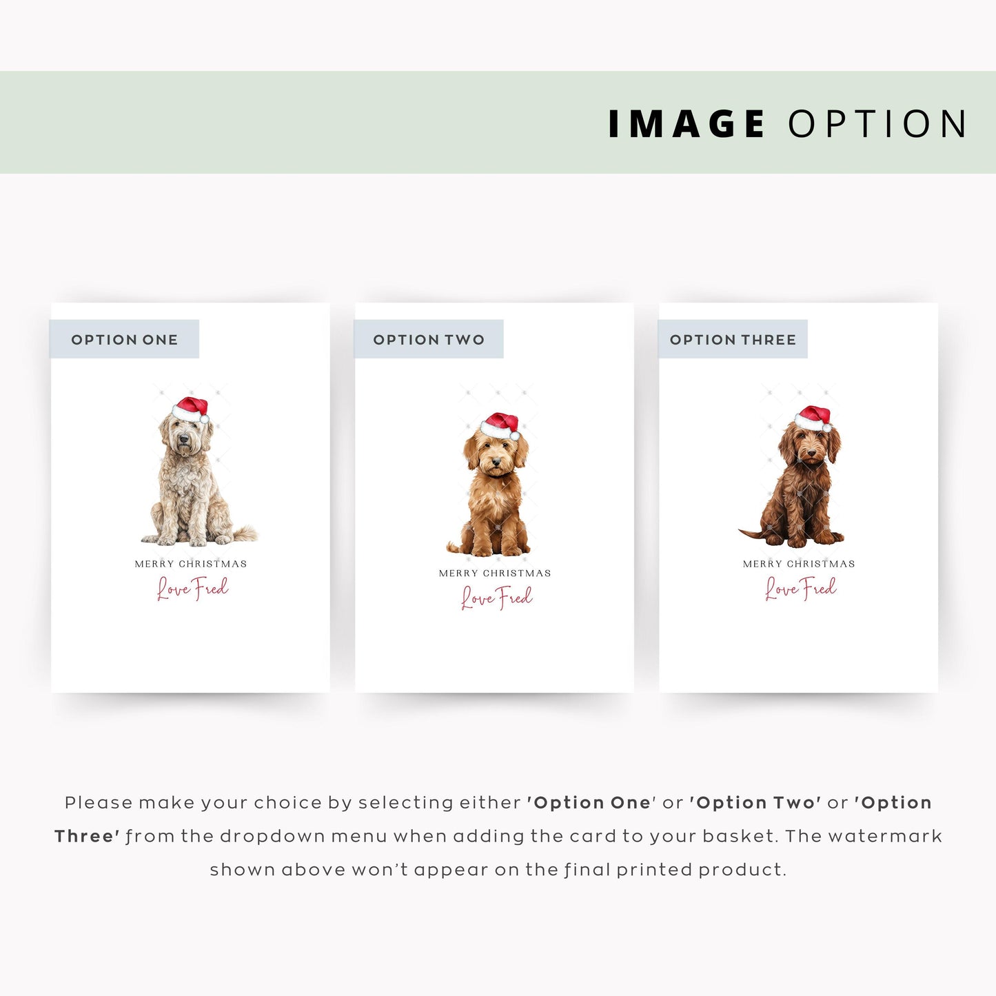 Labradoodle Christmas Card – Special Wishes from the Dog, Ideal for Dog Dad & Mum, Cherished Pet Card, A Hug From Your Furry Friend