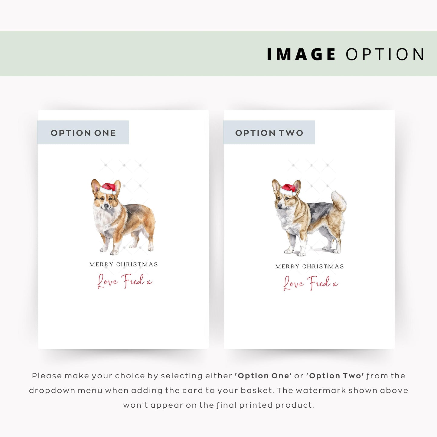 Pembroke Welsh Corgi Personalised Dog Christmas Card, For the Dog, From the Dog, Pet Christmas Card, Dog Card, Dog Dad Card, Dog Mum Card