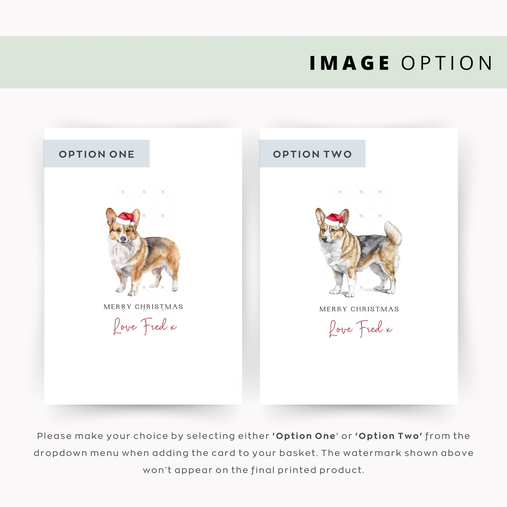 Pembroke Welsh Corgi Personalised Dog Christmas Card, For the Dog, From the Dog, Pet Christmas Card, Dog Card, Dog Dad Card, Dog Mum Card