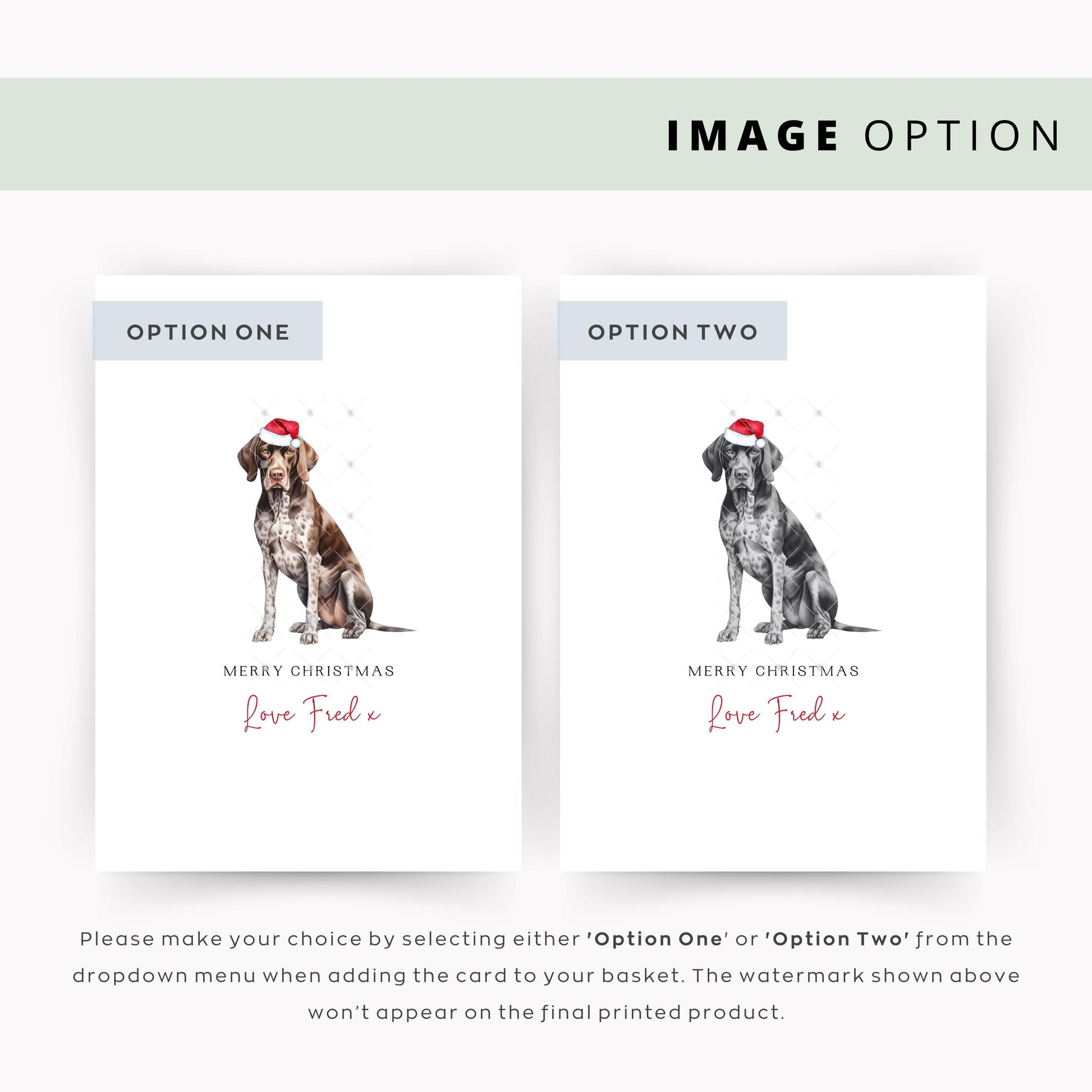 Pointer Dog Christmas Card from the Dog, Christmas Card for Dog Dad, Christmas Card for Dog Mum, Pet Card, Christmas Card to the Dog