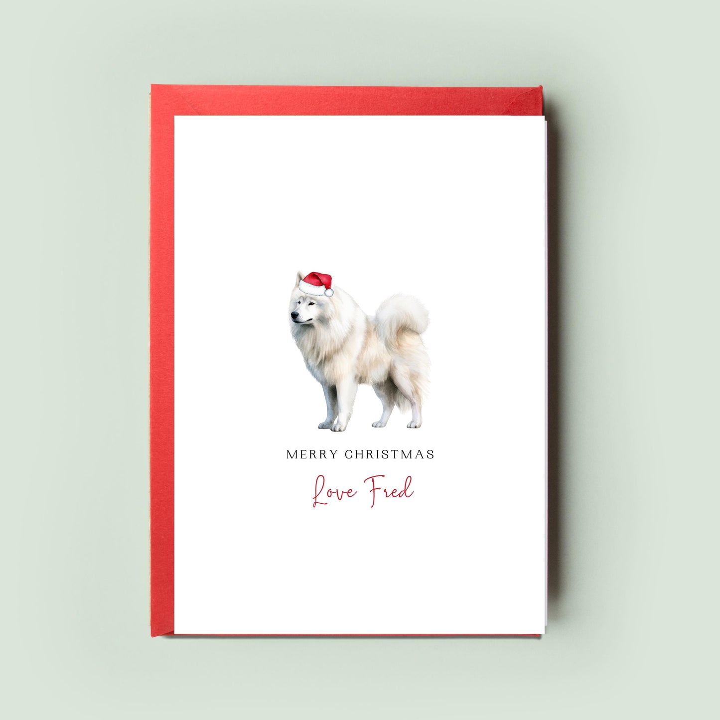 Samoyed Dog Christmas Card, For the Dog, From the Dog, Pet Christmas Card, Dog Card, Dog Dad, Dog Mum, Merry Woofmas