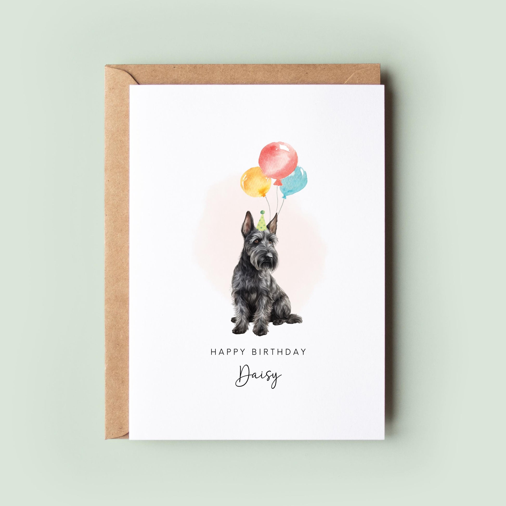 Scottish Terrier, Birthday Card from the Dog, Birthday Card for Dog Dad, Birthday Card for Dog Mum, Pet Card, From the Dog