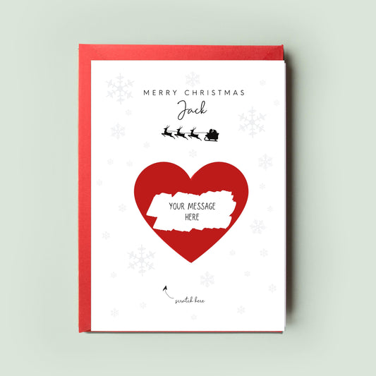 Scratch & Reveal Christmas Card Personalised Scratch Card Gift