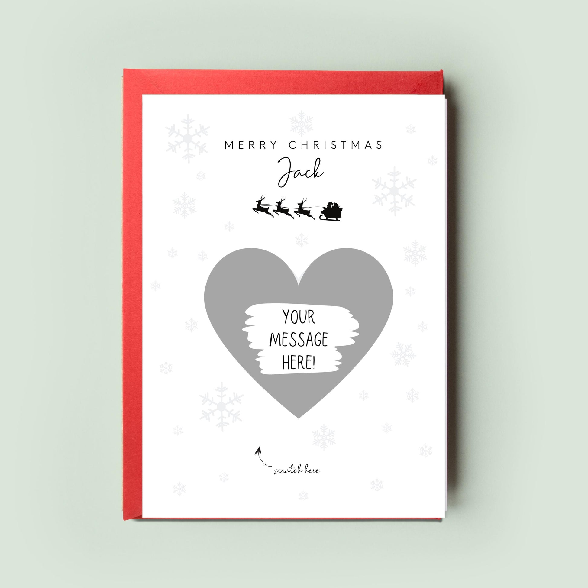 Scratch & Reveal Christmas Card Personalised Scratch Card Gift