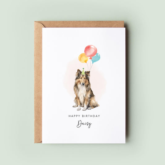 Shetland Sheepdog Pet Birthday Greeting Card From/For The Dog