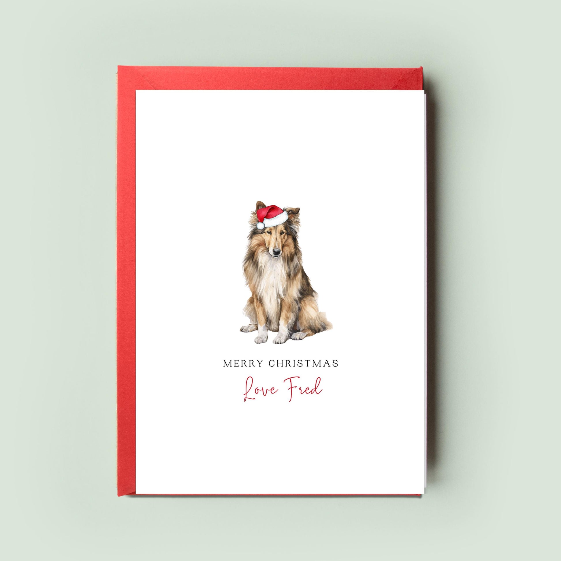 Shetland Sheepdog, Christmas Card from the Dog, Christmas Card for Dog Dad, Christmas Card for Dog Mum, Pet Card, From the Dog, To the Dog