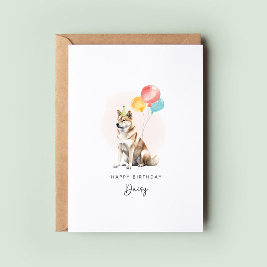 Shiba Inu Birthday Card from the Dog, Birthday Card for Dog Dad, Birthday Card for Dog Mum, Pet Card, From the Dog, To the Dog Card