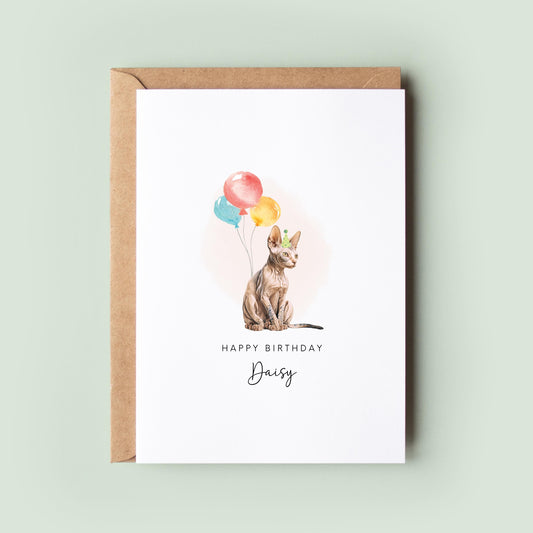 Sphynx Cat Birthday Card from the Cat, Birthday Card for Cat Dad, Birthday Card for Cat Mum, Pet Card, From the Cat, To the Cat Card