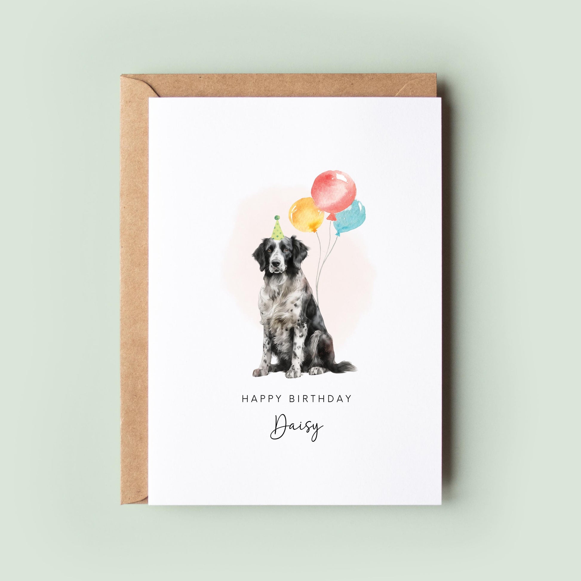 Stabyhoun Pet Birthday Greeting Card From/For The Dog