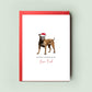 Staffordshire Bull Terrier Pet Christmas Card