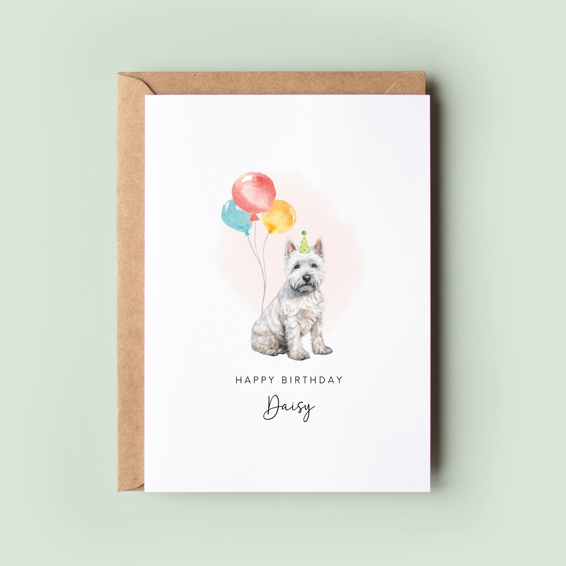 Westie, Birthday Card from the Dog, Birthday Card for Dog Dad, Birthday Card for Dog Mum, Pet Card, From the Dog