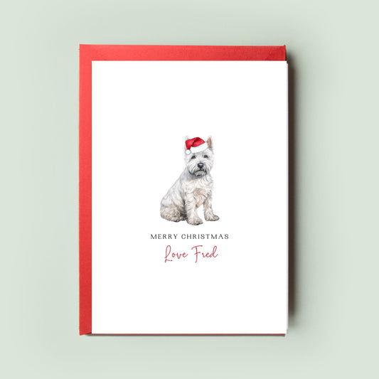 Westie Christmas Card From the Dog