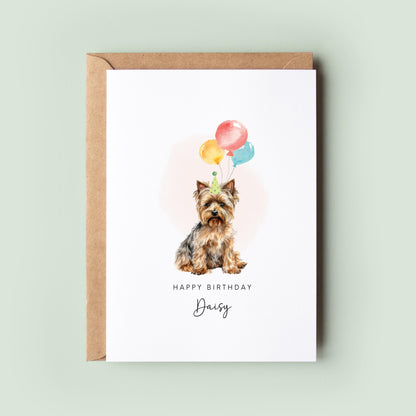 Yorkshire Terrier, Birthday Card from the Dog, Birthday Card for Dog Dad, Birthday Card for Dog Mum, Pet Card, From the Dog