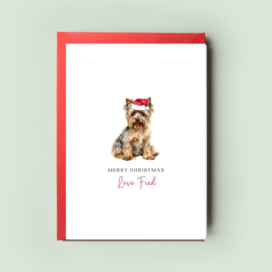 Yorkshire Terrier Christmas Card from the Dog