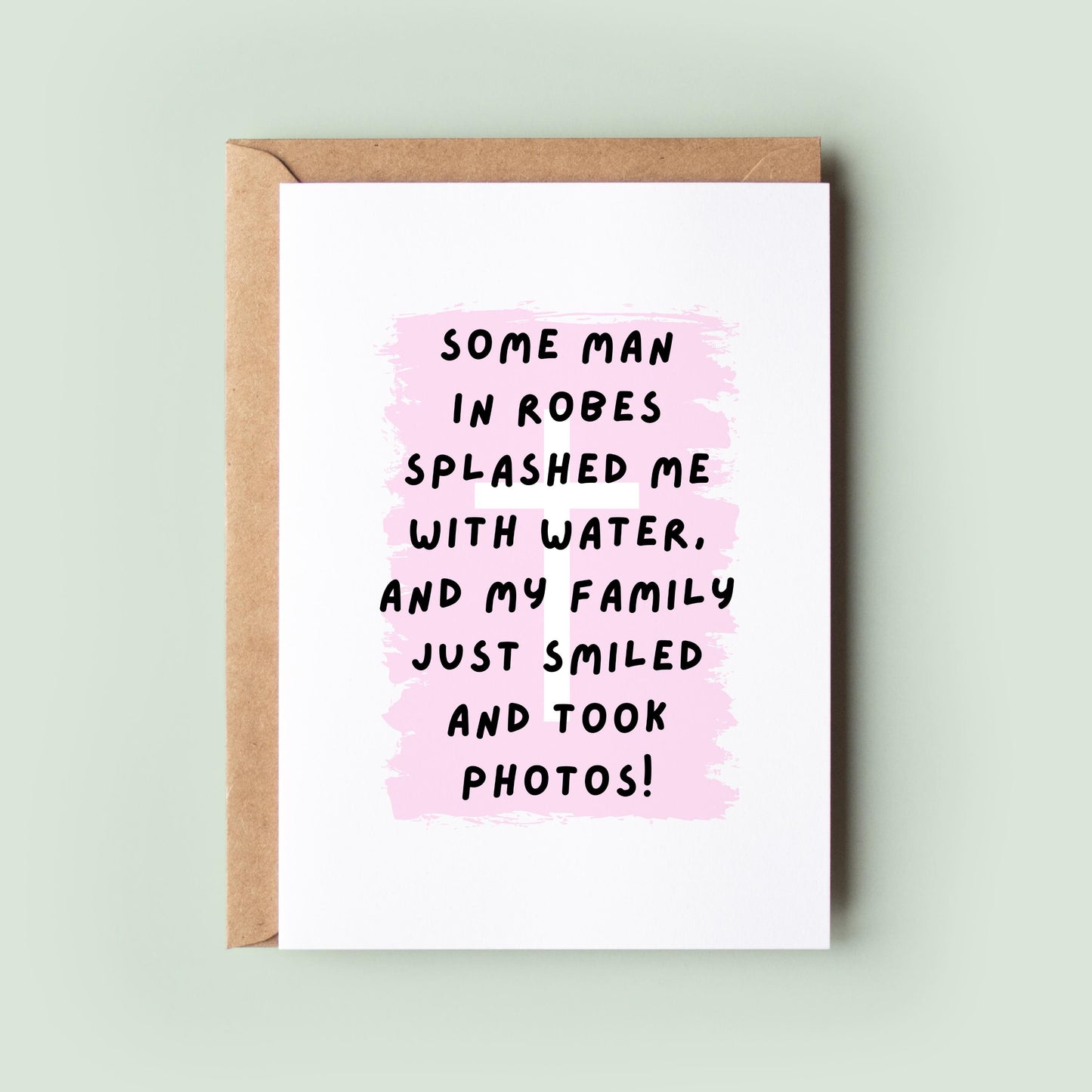 Humorous Baptism Day Card for Grandson