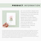 Product information graphic featuring a Baptism and Christening card. The card is printed on 300gsm white card stock and comes with a recycled Kraft envelope. The card measures 5x7 inches.