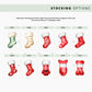 Personalised Family Christmas Stockings Card Pack | Custom Xmas Cards 2024 | Family Print Holiday Cards