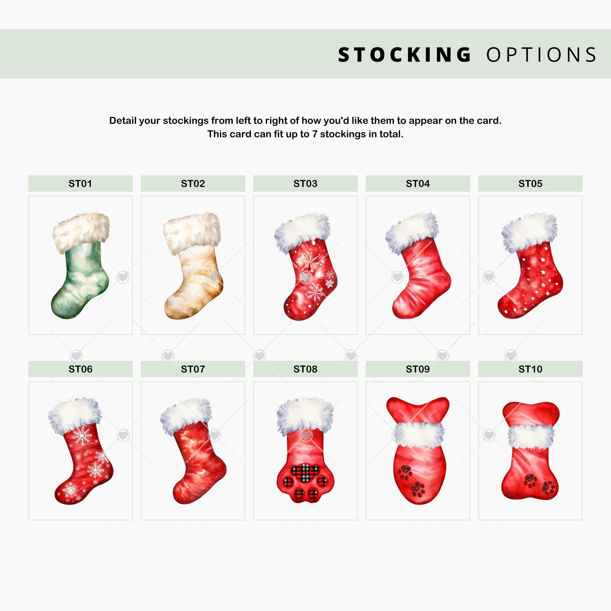 Personalised Family Christmas Stockings Card Pack | Custom Xmas Cards 2024 | Family Print Holiday Cards