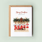 Personalised family Christmas stockings card pack with custom family print