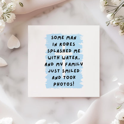 Funny Christening Card for Goddaughter